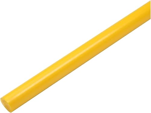 Varilla de plástico de HDPE Barra de acrílico DIY Acetal Copolímero Rod Amarillo 1 unids Diámetro 0.394 in POM Longitud Material 39.4 in Ensayo a