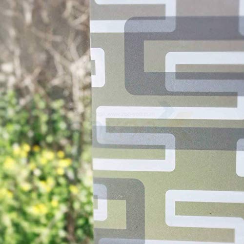 CVANU Privacy Window Film White Window New Pattern Frosting Film Window Sticker Window Cling Frosted Vinyl Sheets for Front Door/Bathroom/Sidelight/Small Windows, 12x25 (B07GNH8T3H) Amazon Price History, Amazon Price Tracker