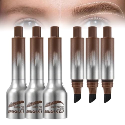 Maybelucky Pinceau à sourcils, pinceau biseauté pour sourcils et chocolat à immersion, crayon de maquillage naturel, pinceau de maquillage anti-taches, portable, étanche, mat (taupe)