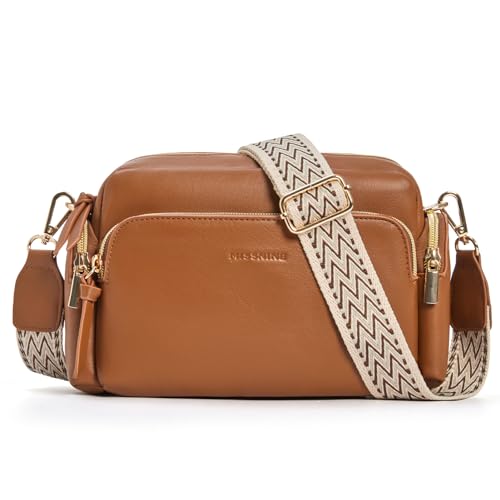 Image of Missnine Small Crossbody Purse Women Quilted Crossbody Bags Soft Leather Shoulder Handbags with Adjustable Strap