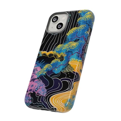 Coque iPhone 14 rigide bleue motif abstrait pour éviter les rayures - 2