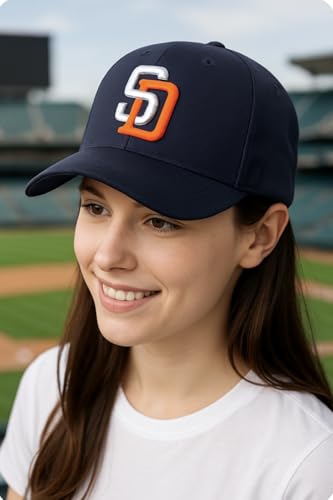 Gorra oficial ajustable con logo bordado San Diego Navy miniatura 4