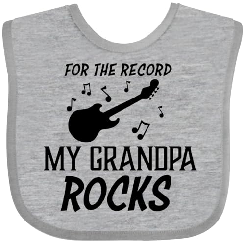 inktastic for the Record My Grandpa Rocks Baby Bib