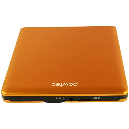 Pawtec Signature External USB 3.0 Aluminum 8X DVD-RW Writer Optical Drive for PC Windows & Mac - Orange - Thumbnail 4