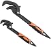 Produktbild Homtone 2-teiliges verstellbares Schraubenschlüssel-Set, 380 mm/260 mm Länge, universelles 1460 mm multifunktionales Schraubenschlüssel-Set, verstellbar großes Rohrzange Set mit Gummigriff