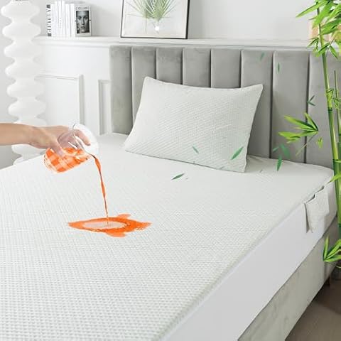 RICHAIR Bamboo Waterproof Mattress Protector with Pillowcase Cover