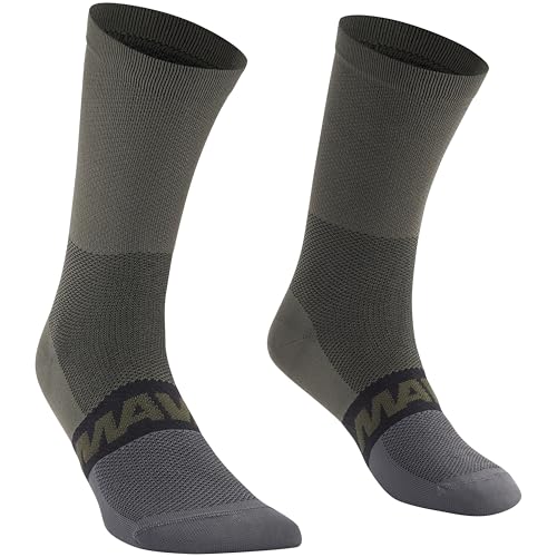 MAVIC Aksium Mid - Calcetines de ciclismo unisex, negro (Carbon), L