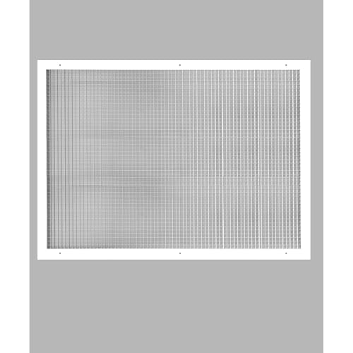 Image of HVAC Premium 22 inch x 34 inch or 34 inch x 22 inch Cube Core Eggcrate Return Air Grille - Aluminum Rust Proof - HVAC Vent Duct Cover - White [Outer Dimensions: 23.75 x 35.75]