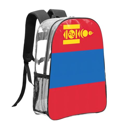 Sac à dos transparent imprimé drapeau mongol taille unique noir - 3