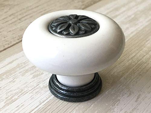 Poignée de meuble en céramique blanche JCAKES pour tiroir de commode - 3