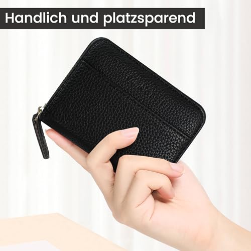 Pomelo Best Kreditkartenetui Kartenetui Damen RFID Schutz mit Vielen Fächern und Münzfach, Reißverschluss Portemonnaie Klein