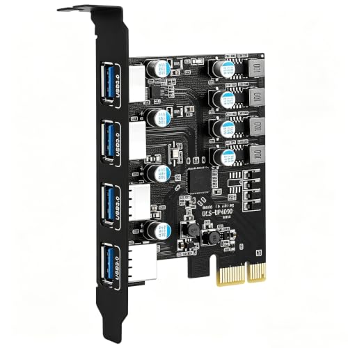 Image of Sinefine 4 Ports PCI-E to USB 3.0 Expansion Card (4 USB Type-A), PCI Express (PCIe) Expansion Card for Desktop PC Support Windows7 /8 / /10 /11