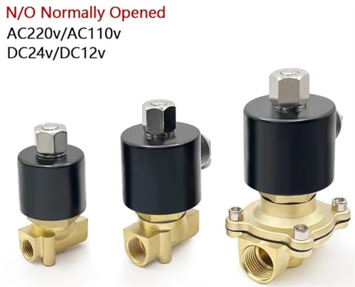 Vanne électrique normalement ouverte 12V DN8 filetage 1/4 pouce eau