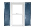 Polaris Homeside Open Louver Vinyl Shutters (1 Pair) 14-1/2in. x 43in. - 610 Indigo Blue