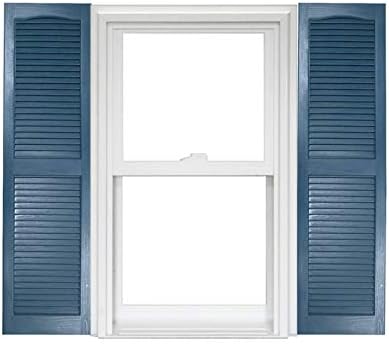 Miniatura 25 de Polaris - Persianas de vinilo Homeside con listones abiertos, 1 par, 14-1/2 pulgadas x 39 pulgadas, color gris 410