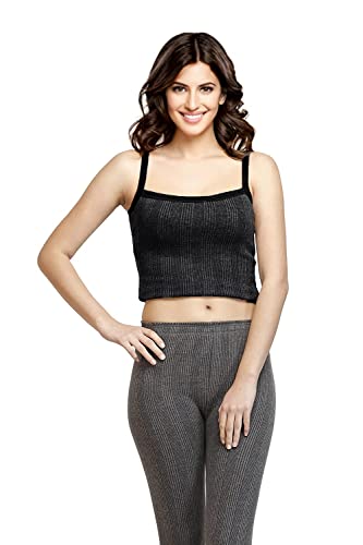 Image of Women's Cotton Thermal Spaghetti Top | Sleeveless Quilted Camisole Thermal