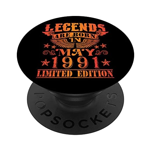 Cumpleaños Mayo 1991 Edición Limitada Regalo Legend May PopSockets PopGrip Intercambiable