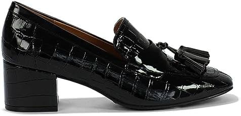 Donald Pliner Women's Kressi Crocco Patent Loafer, Black, 8.5 | Image 4