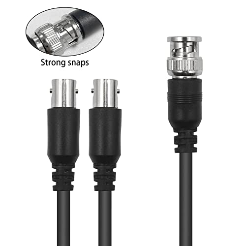 Maxhood BNC Male to 2 Female Splitter Cable 1.5ft, BNC 1 in 2 Out Coax Cable - Image 4