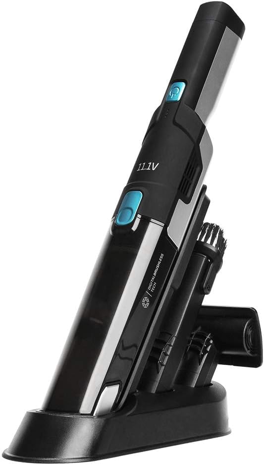 T'Offy Handheld Vacuum Cordless, Vacuum 15KPA Powerful Suction with Fast Charging Dock, Lightweight Portable Cleaner, Rechargeable Vacuum Cleaner for Car Home Hardwood Floor Office and Pet (Grey)