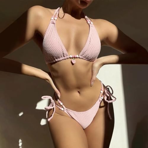 Maillot de bain deux pièces sans trace de bronzage grâce au dos nu