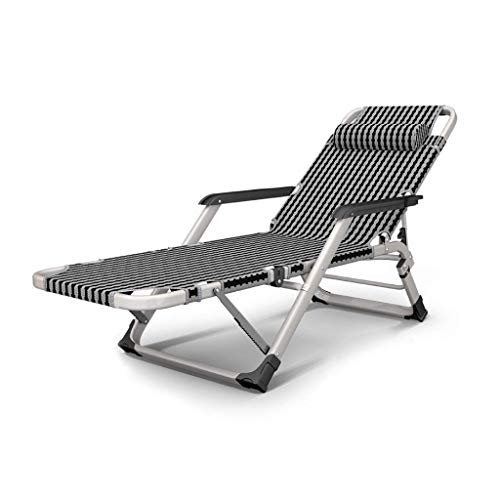 Chaise d'extérieur robuste avec structure en métal durable et dossier relax