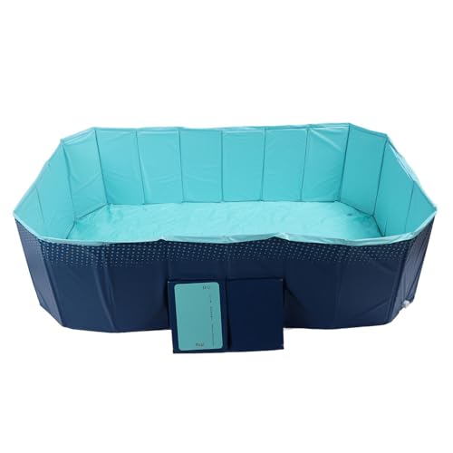 Garosa Piscine Pliable pour Chiens, Matériau PVC, Baignoire Portable pour Jeux d'eau en Plein Air pour Chiens, Facile à Ranger pour Les Enfants et Les Animaux Domestiques (2.1m)