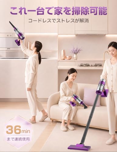 Image of Cordless Vacuum Cleaner, 2025 Improved Model, 28,000 Pa, Super Strong Suction, Lightweight, Cordless Vacuum Cleaner, Type-C USB Rechargeable, LED Light, Stick Cleaner, Handy Cleaner, Swirl, for Cars