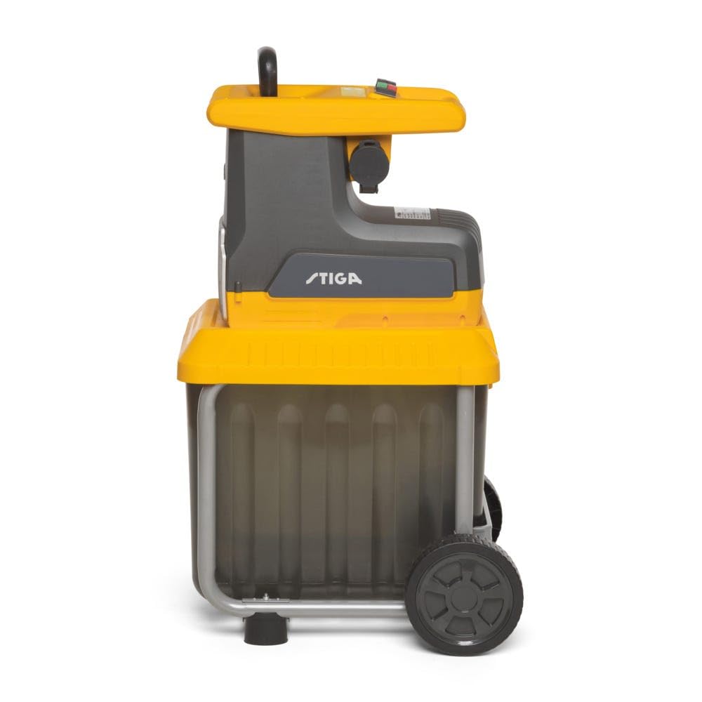 STIGA Bio Silent 2500 Biotrituratore Elettrico, 2500 W, 60 L – Rullo 8 Denti, Motore Brushless – Per Giardinaggio, Rami fino a 40 mm