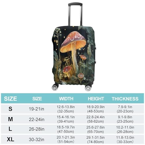Travel Luggage Cover Butterfly Mushroom Elasticity Washable Baggage Covers Suitcase Protector Fits 18-32 Inch Luggage2