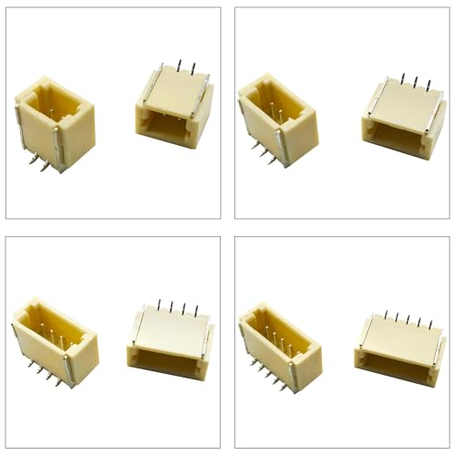 Kidisoii JST Connector Kit, SH1.0 SMT Header Jst 1mm Pitch IC Socket Plugs Adapter, JST-SH 2/3/4/5/6/7/8/9/10/12Pin SMT Header Surface Mount Mounting Top Type Vertical Header (SH1.0-SMT-Ver)