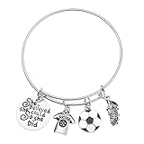 Soccer Bracelet, Soccer She Believed She Could So She Did Jewelry, Soccer Bangle Bracelet- Soccer...