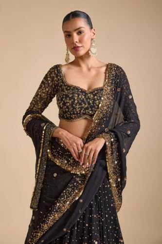 indian ready to wear lehenga choli for women flared party night with stitched blouse (HC-995)4