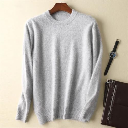 Men's Cashmere Sweater O-Neck Pullovers Knit Large Size Sweater Tops Long Sleeve High-End Jumpers3