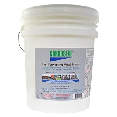 Corroseal Rust Converter & Metal Primer Stops & Prevents Corrosion on Metal, Pro-Grade Rust Inhibitor for Cars, Trucks, Trailers, Marine & Industrial Equipment, 5 Gallon