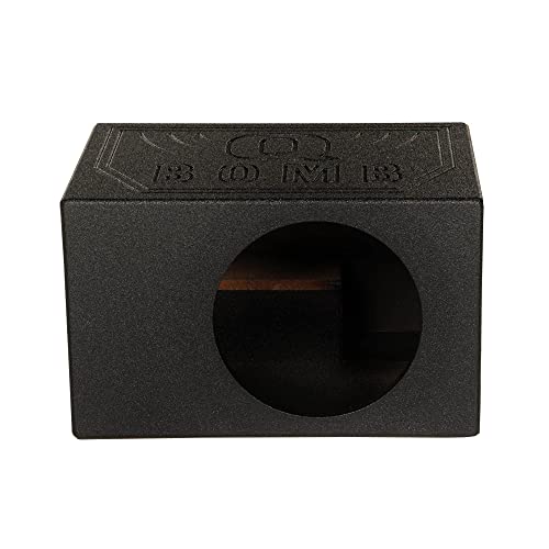 Image of Qpower Single 12 inch Vented Ported Car Subwoofer Sub Box Enclosure, QBOMB12VL - Single Cab Bass Woofer Speaker Box System for Vehicle or Truck Audio