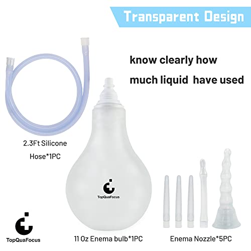 Topquafocus Extra Large Anti Back-Flow Anal Douche For Men Women Private Hygienic Enema Bulb Kit 12Oz Bpa And Phthalates Free(11.5 Oz/320Ml) #TOP7