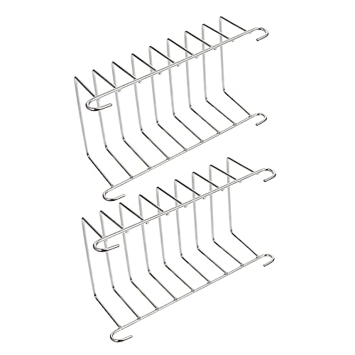 Cabilock 2Pcs Stainless Steel Cooking Racks for Air Fryer Kitchen Baking Accessories Oven Versatile for Food Preparation Roasting Tasks