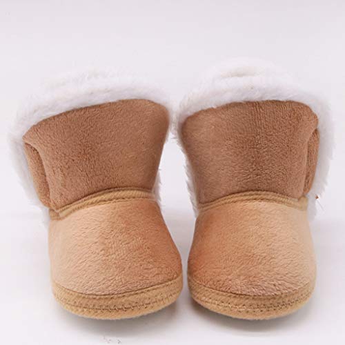 Newborn Infant Baby Boys Girls Cotton Fleece Booties Winter Warm Ankle Boots Soft Non-Slip First Walking Shoes3