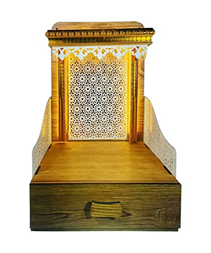 Temple en bois MDF marron clair de 45,7 cm pour autel