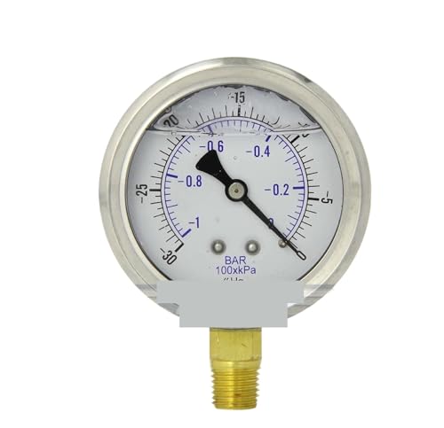 Manomètre de vide -30-0 PSI 1/4 NPT pour pompe à air