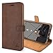 Snakehive iPhone 11 Vintage Wallet || Genuine Leather Wallet Phone Case || Real Leather with Viewing Stand & 3 Card Holder || Flip Folio Cover with Card Slot (Brown)