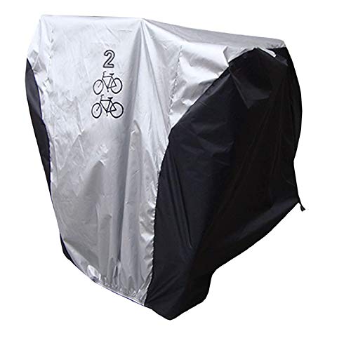 iwobi Funda para Bicicleta Exterior, Funda de Bici Impermeable, Protector de Polyester Cubierta Impermeable de Bicicleta para Dos, Ligero Protección UV