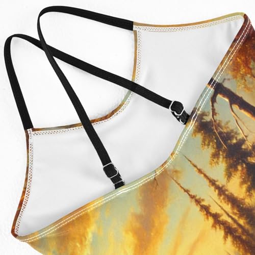 Lake Sunrise Fire Bathing Suits for Girls Kids Swimsuits Swimsuits One Piece Summer Beach Swimwear4