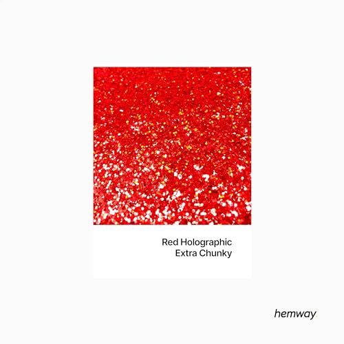Eco Friendly Biodegradable Glitter, Red Holographic, Extra Chunky (1/24" 0.040" 1mm) - Image 2