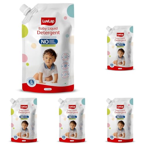 Image of LuvLap Baby Laundry Detergent Refill pack- 1000ml, pH Balanced, No harsh chemicals, Safe for mommy's hands & baby's skin, Anti-Bacterial, Softens clothes & Removes Stains, Dermatologically tested