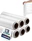 Inoverse 6 Rollen Stretchfolie Transparent Wickelfolie 50cm/1.5kg, Folie Für Möbel & Umzug, Palettenfolie, Handstretchfolie, Verpackungsfolie auf Rolle, Strechfolienrolle, Verpackungsmaterial