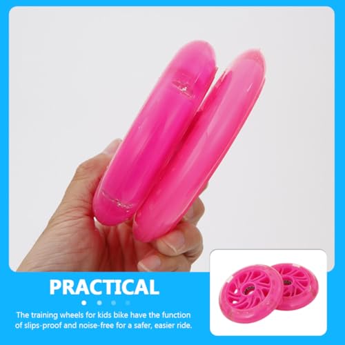 2pcs Ruedas de Entrenamiento para Bicicleta con Material Luminoso PU, Ruedas Auxiliares Equipada con Rodamiento, Giro Silencioso para Niños y Aprendizaje miniatura 3