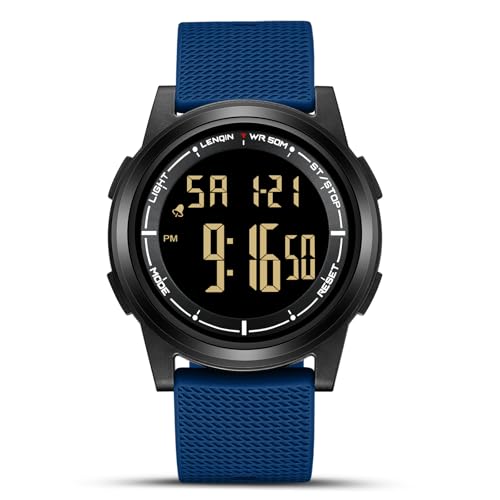 HANPOSH Uhren Herren Digital Herren Uhr 3ATM Wasserdicht Sport Armbanduhr Herren mit Wecker, Stoppuhr, Countdown, Duale Zeitzone, Kalender HANPOSH Uhren Herren Digital Herren Uhr 3ATM Wasserdicht Sport Armbanduhr Herren mit Wecker, Stoppuhr, Countdown, Duale Zeitzone, Kalender