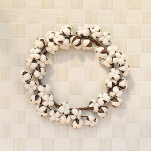 Ulalaza Artificial Maple Leaf Berries Pumpkin Pine Cone Garland Autumn Winter Front Door Wreath Pendant Decor for Christmas Halloween